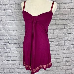 Maroon Daisy Dress